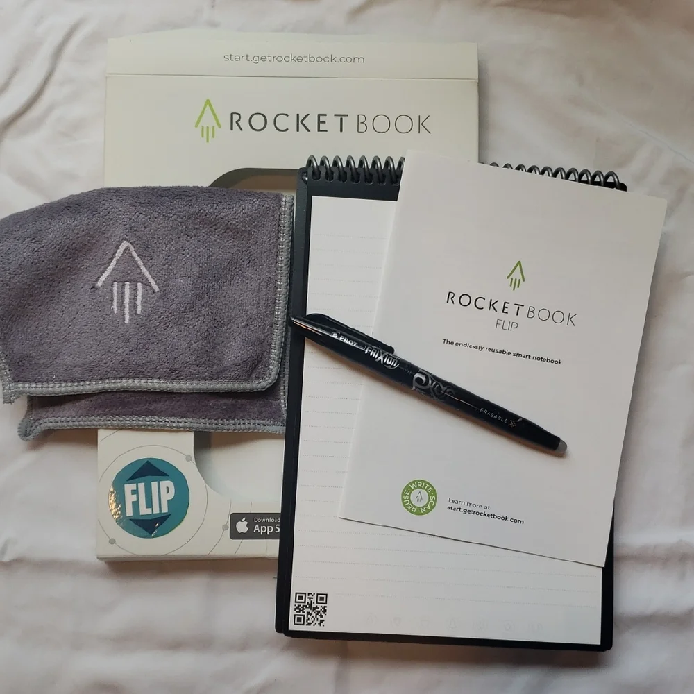 RocketBook Flip Erasable Rewritable Notepad FriXion Pen